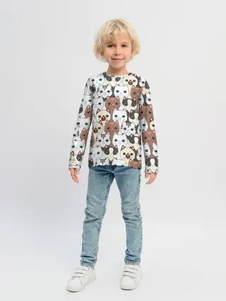 Детский лонгслив / Животные.