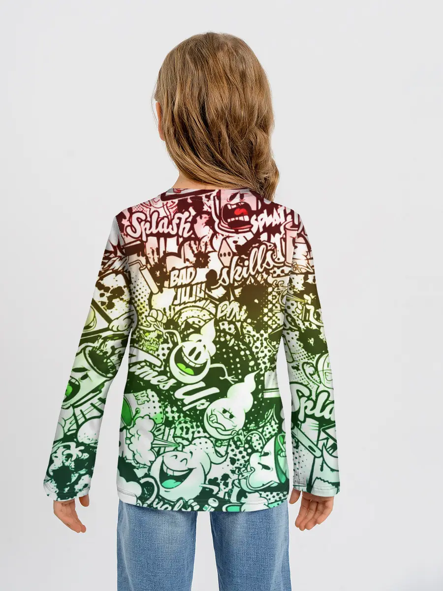 Детский лонгслив / Граффити