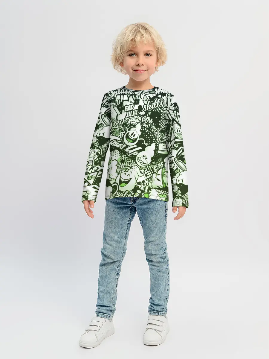 Детский лонгслив / Граффити