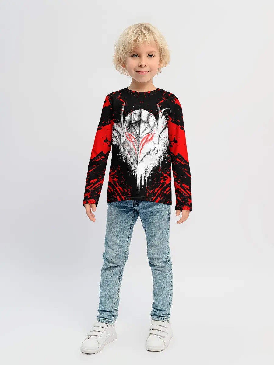 Детский лонгслив / Берсерк маска белая