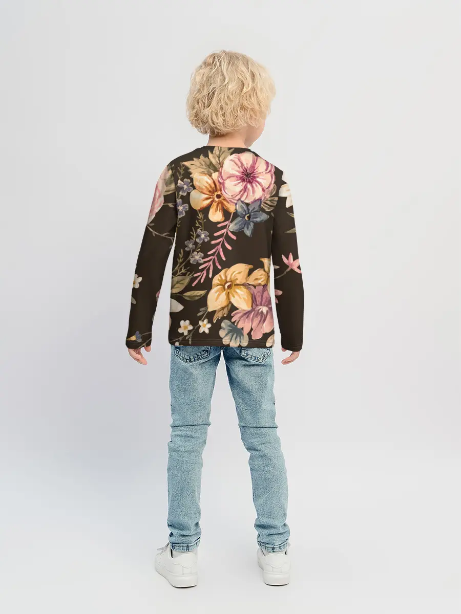 Детский лонгслив / цветы