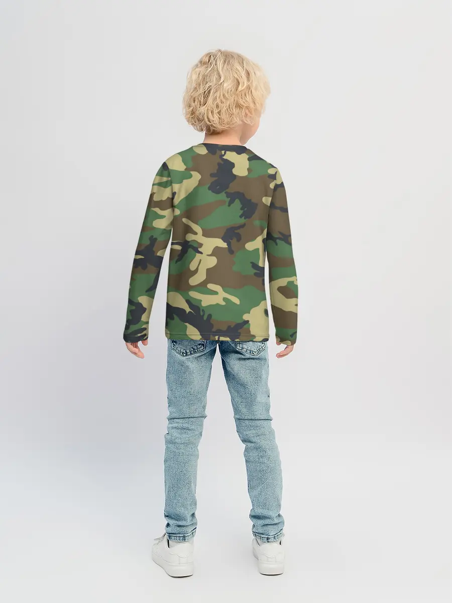 Детский лонгслив / Пограничные Войска камуфляж