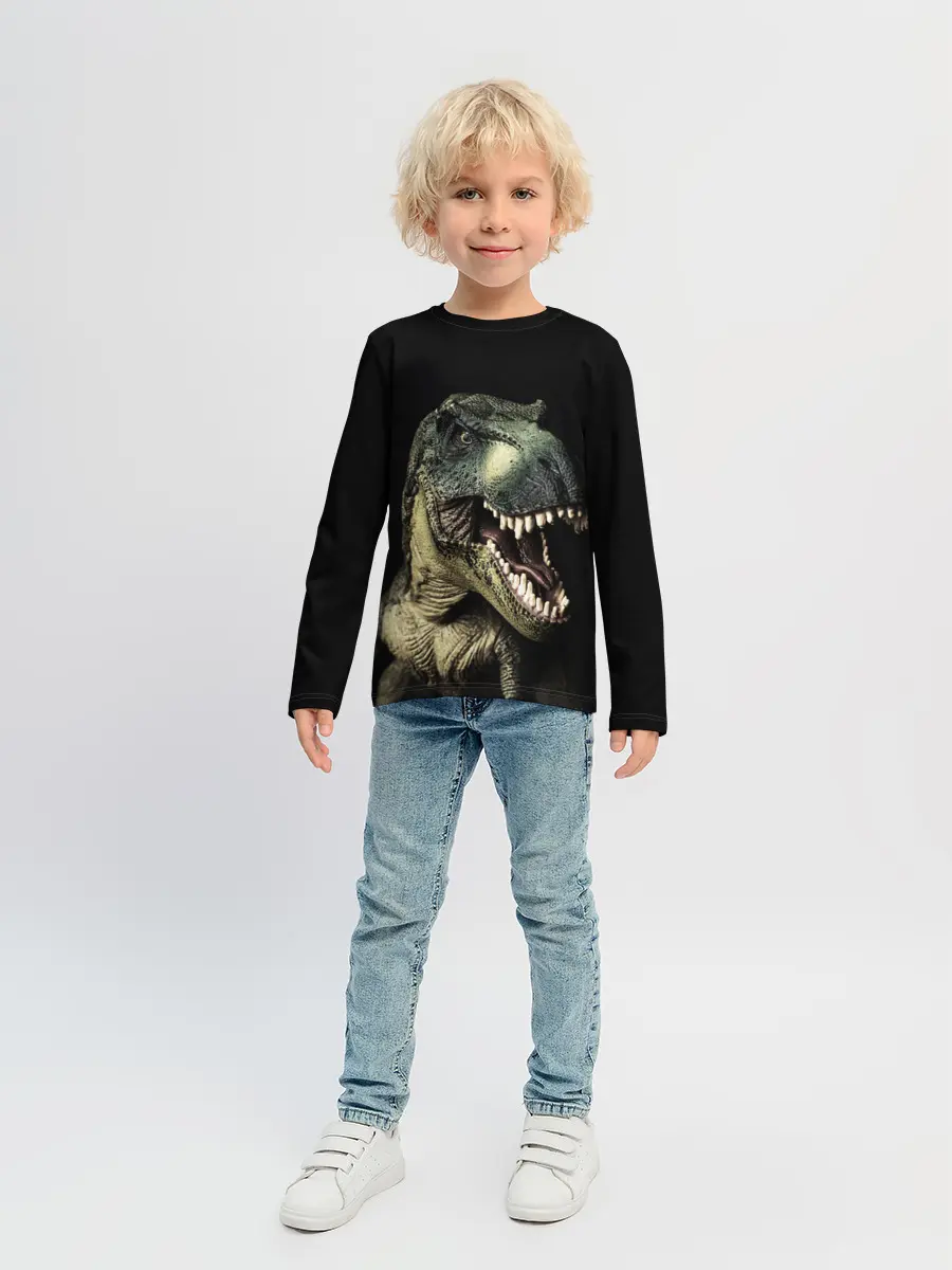 Детский лонгслив / Динозавр T-Rex