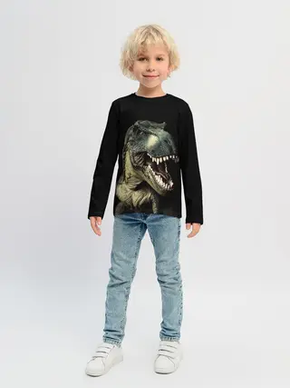 Детский лонгслив / Динозавр T-Rex