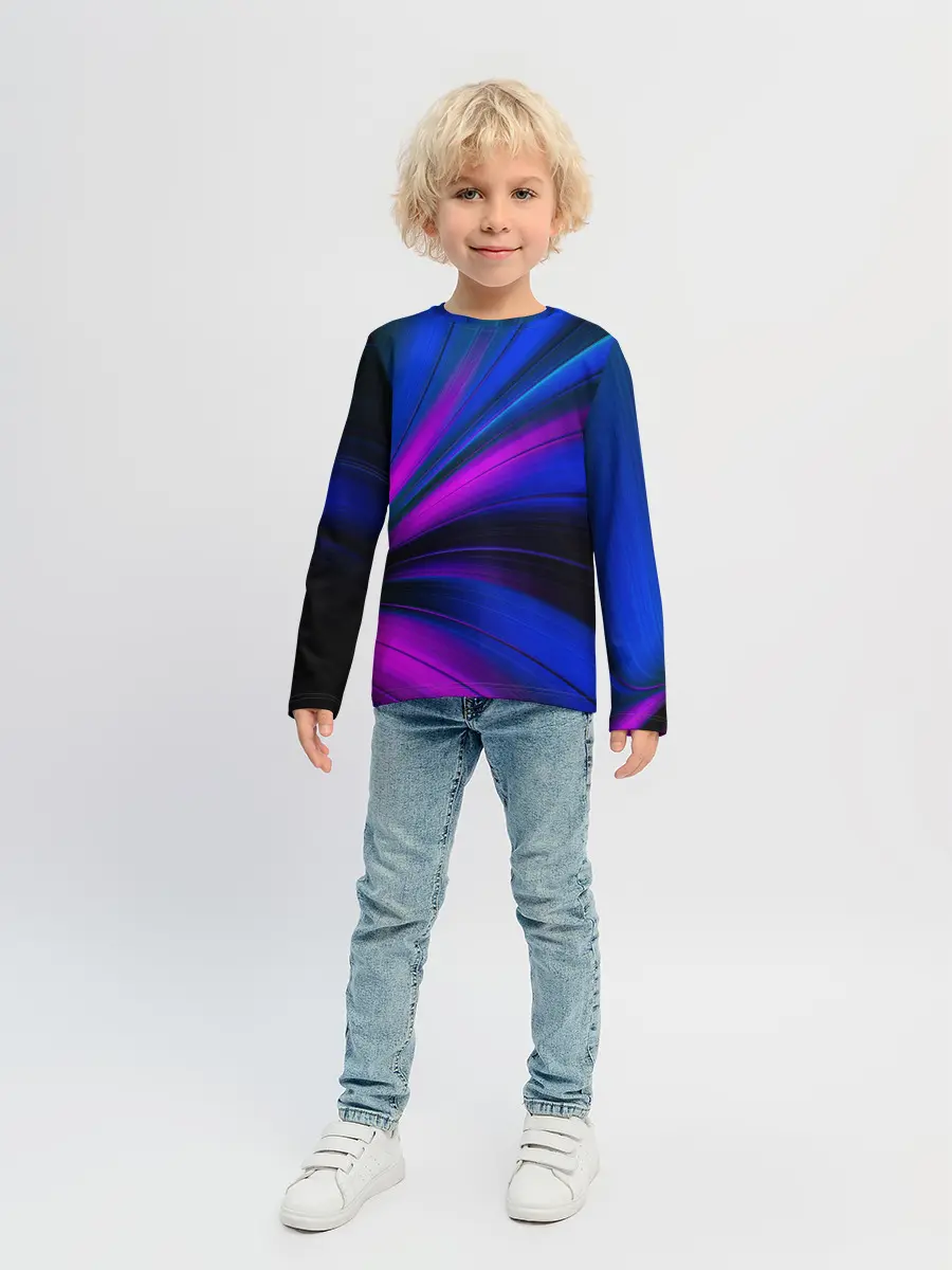 Детский лонгслив / НЕОНОВЫЕ ВОЛНЫ | NEON STRIPES