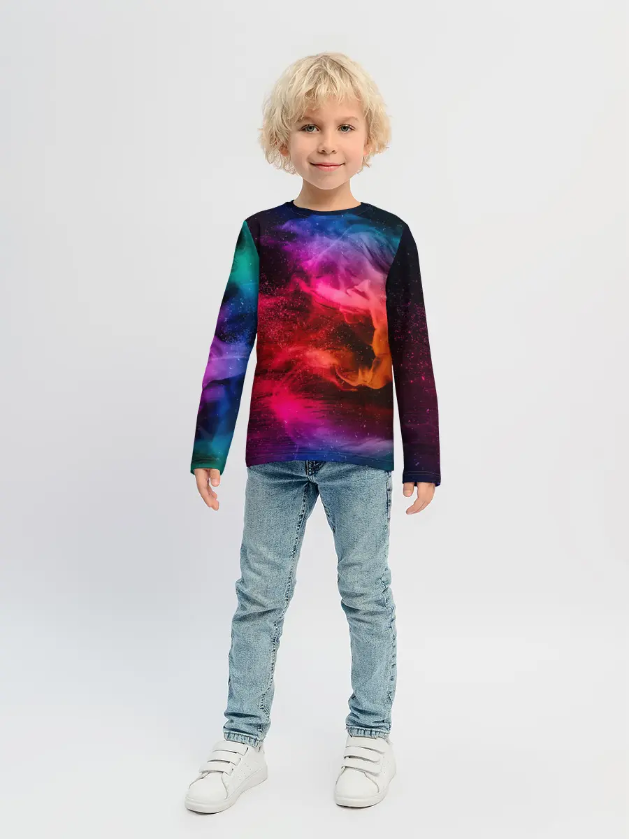 Детский лонгслив / ЦВЕТНОЙ ДЫМ