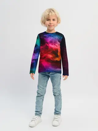 Детский лонгслив / ЦВЕТНОЙ ДЫМ