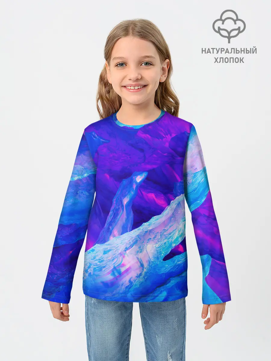 Детский лонгслив / ЛЕДЯНОЙ НЕОН