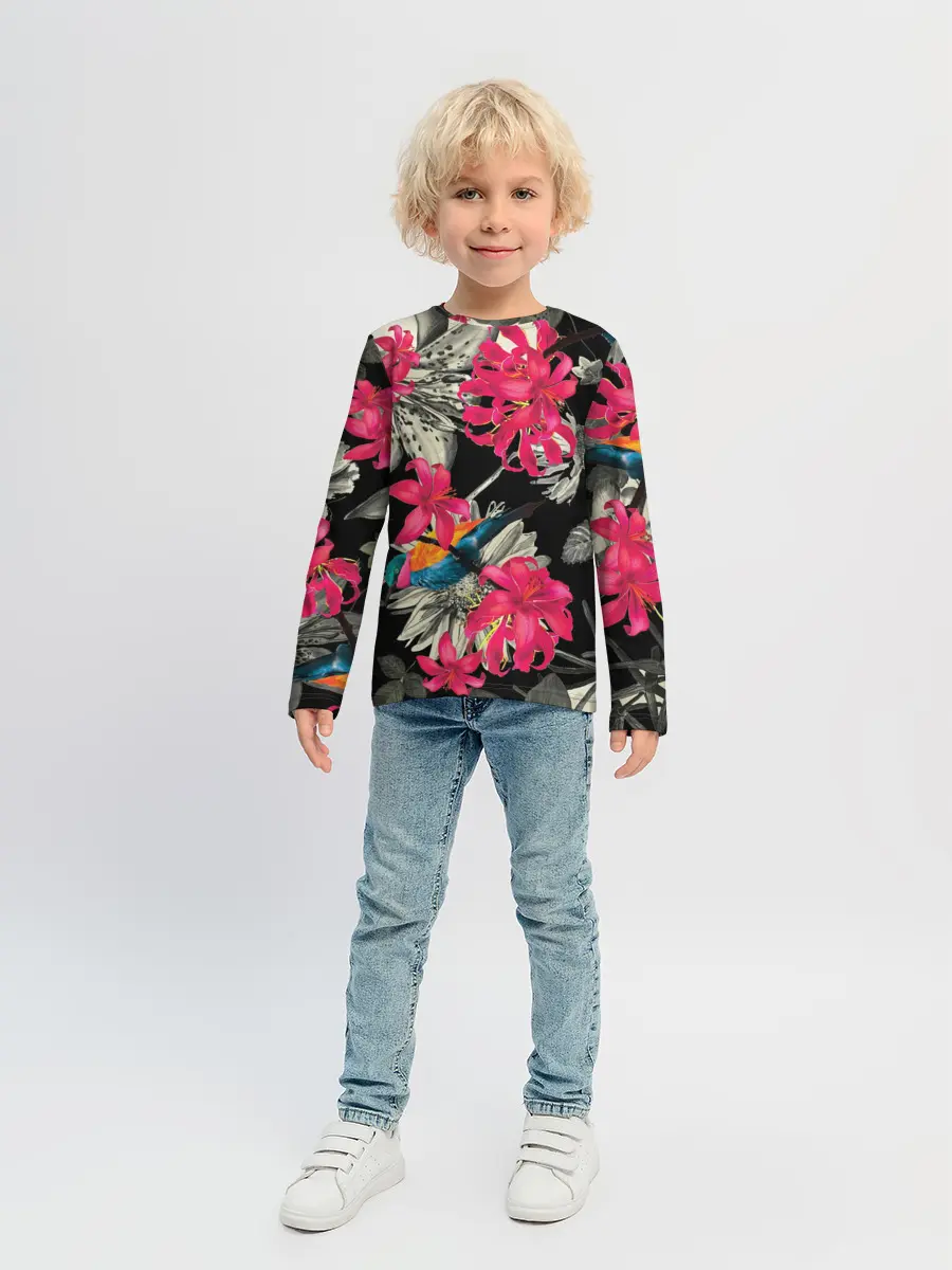 Детский лонгслив / Цветы