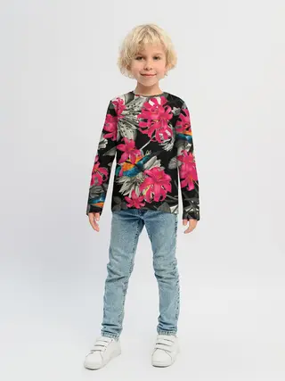 Детский лонгслив / Цветы