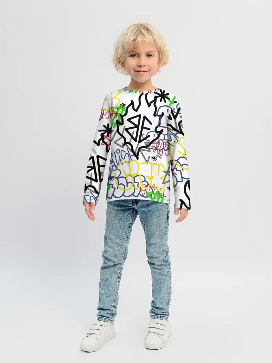 Детский лонгслив / BILLIE EILISH GRAFFITI