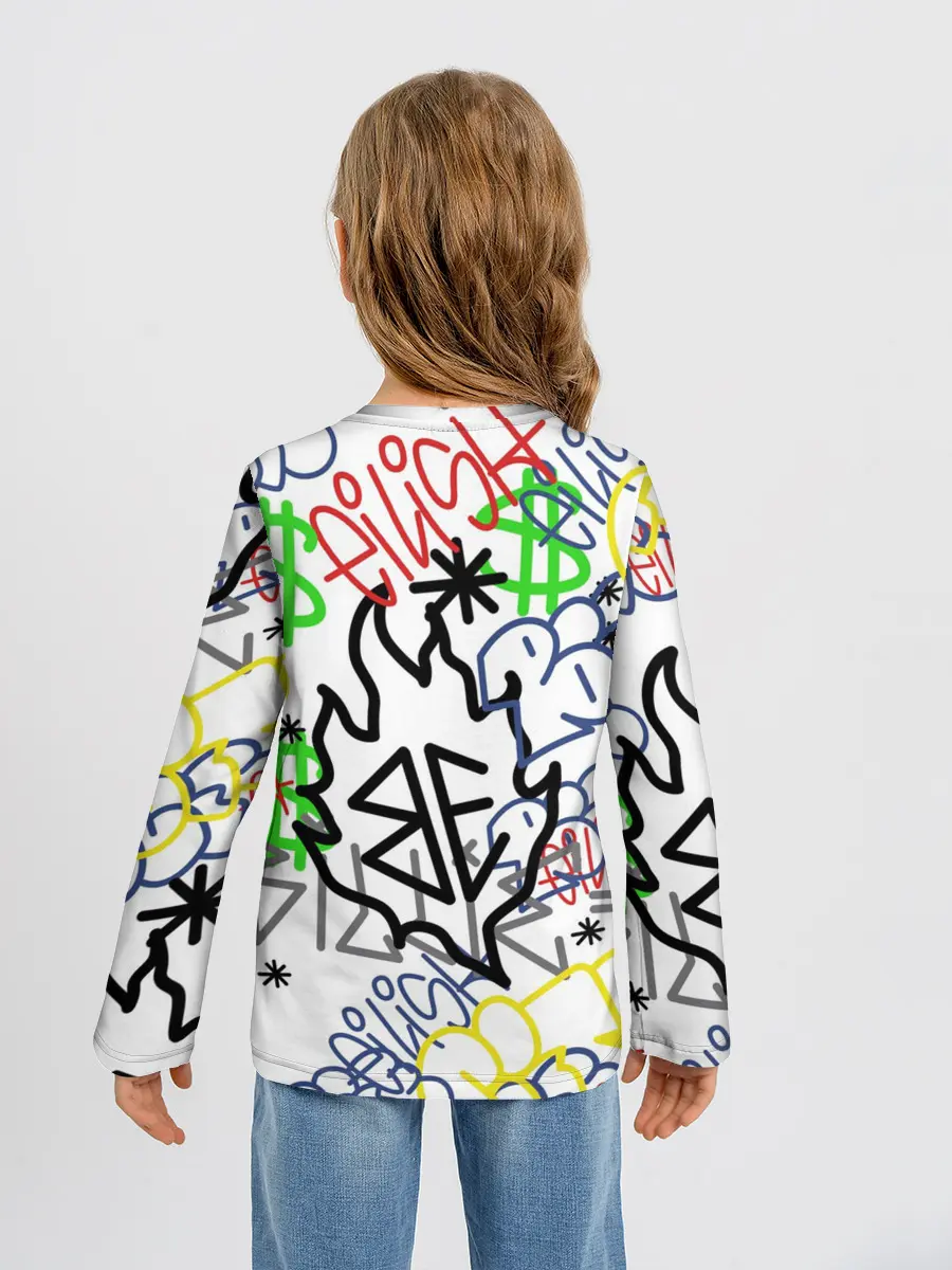 Детский лонгслив / BILLIE EILISH GRAFFITI
