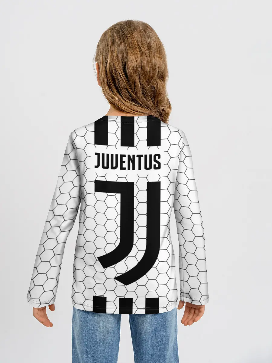 Детский лонгслив / Ювентус в сетку