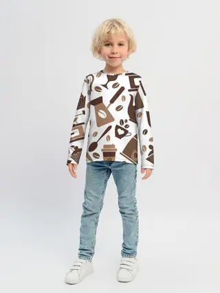 Детский лонгслив / coffee