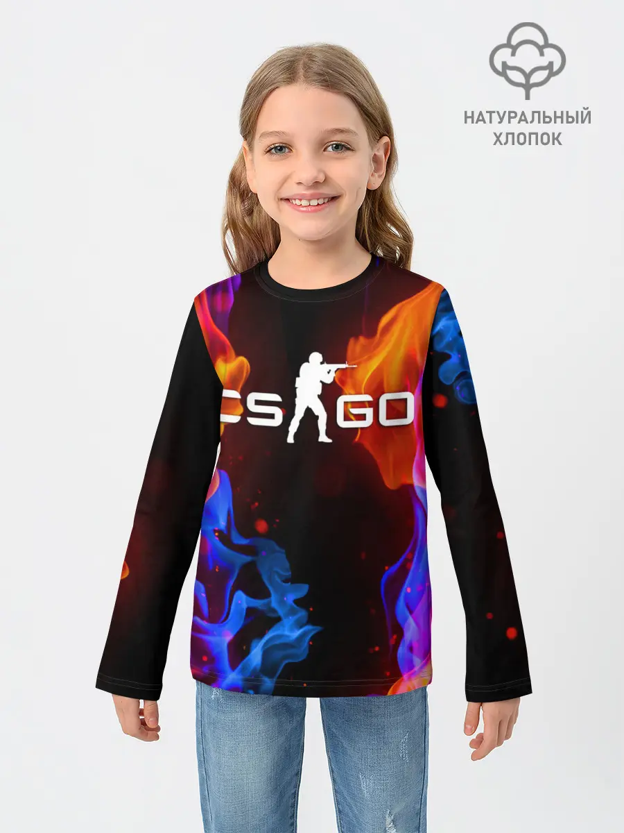 Детский лонгслив / CS:GO FIRE