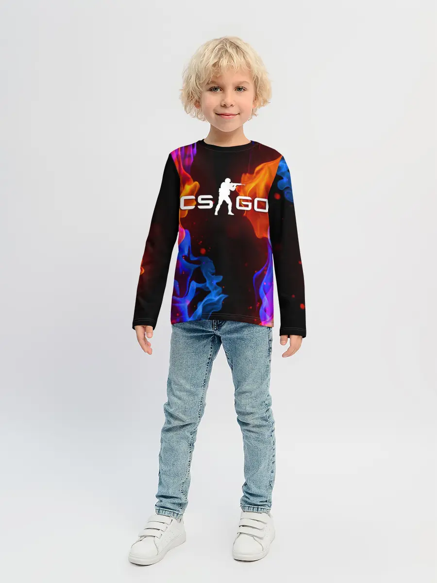 Детский лонгслив / CS:GO FIRE