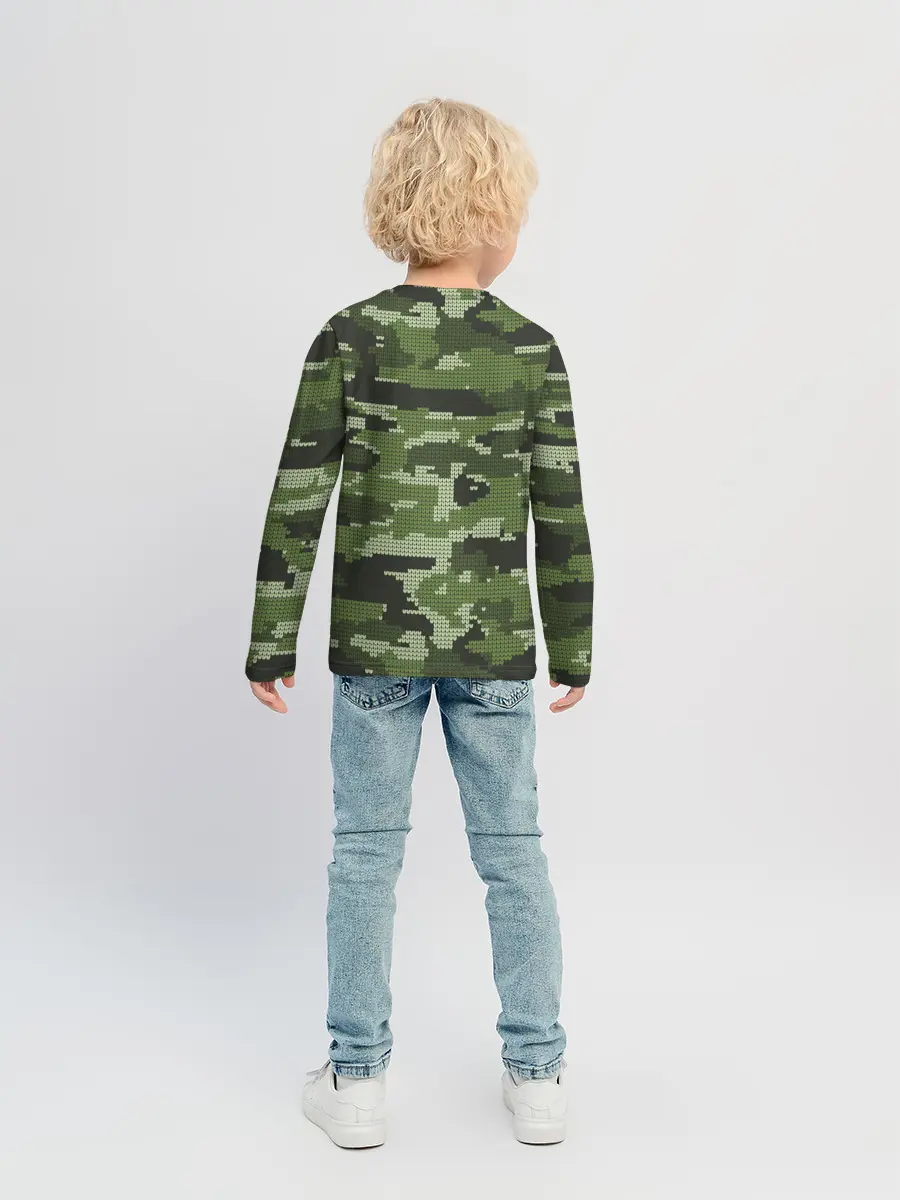 Детский лонгслив / ВЯЗАННЫЙ КАМУФЛЯЖ