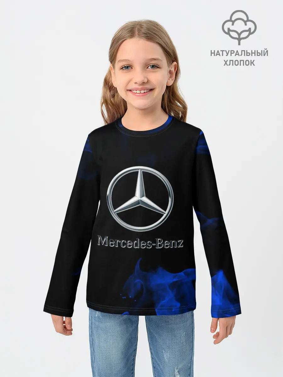 Детский лонгслив / mercedes