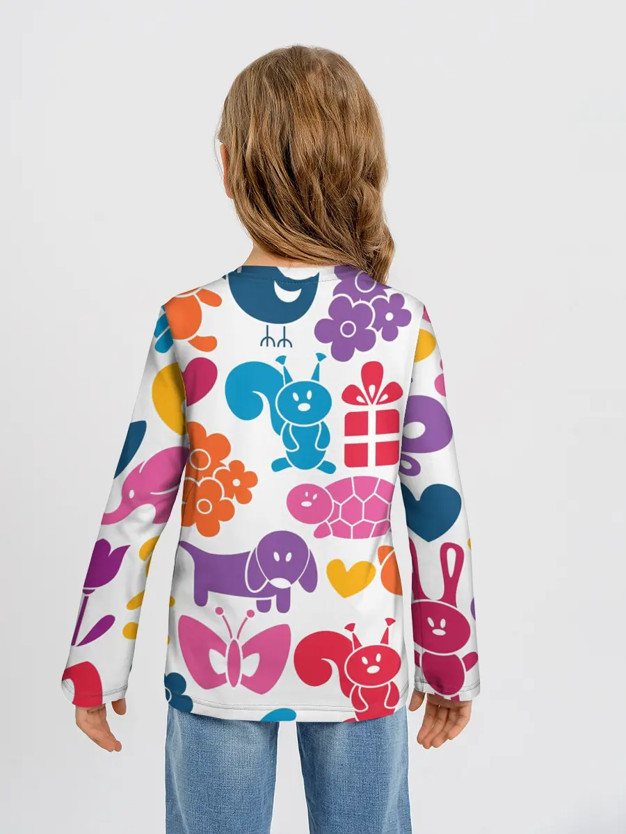 Детский лонгслив / Звери, детская