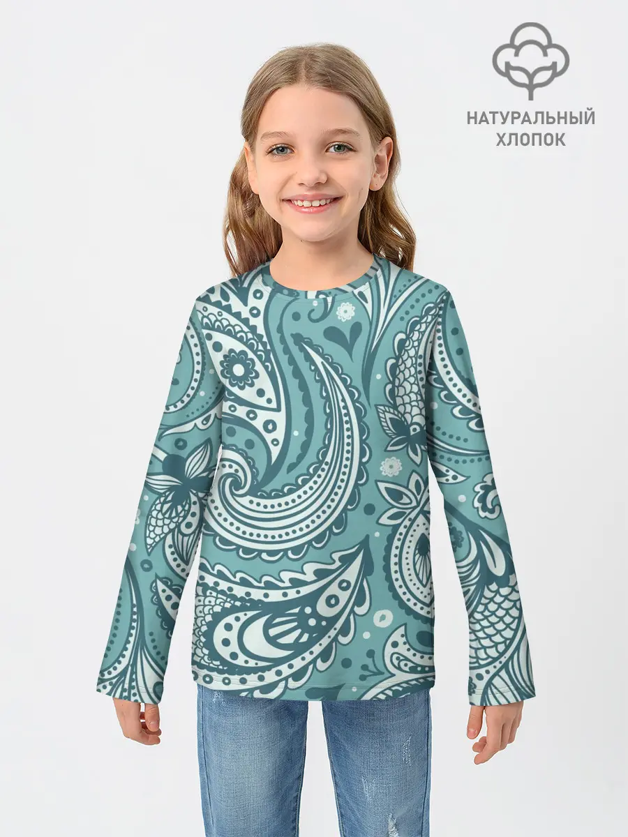 Детский лонгслив / Узоры