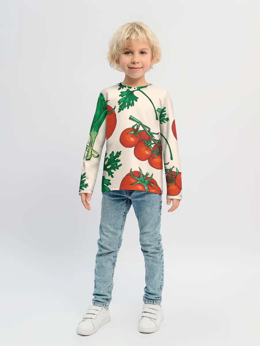 Детский лонгслив / Летние овощи