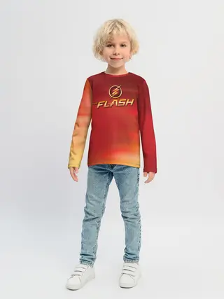 Детский лонгслив / The Flash Logo Pattern