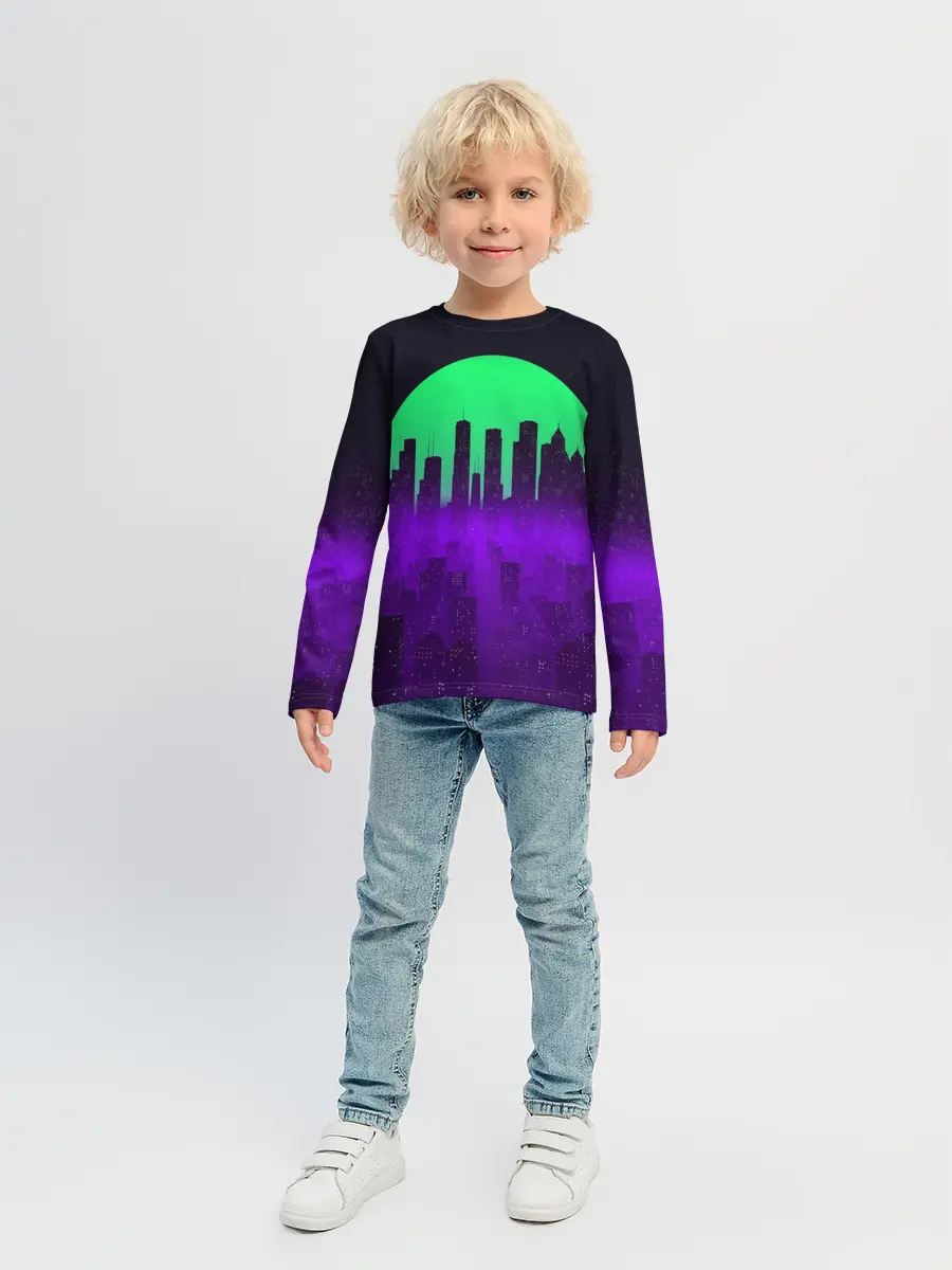 Детский лонгслив / НЕОНОВЫЙ ГОРОД