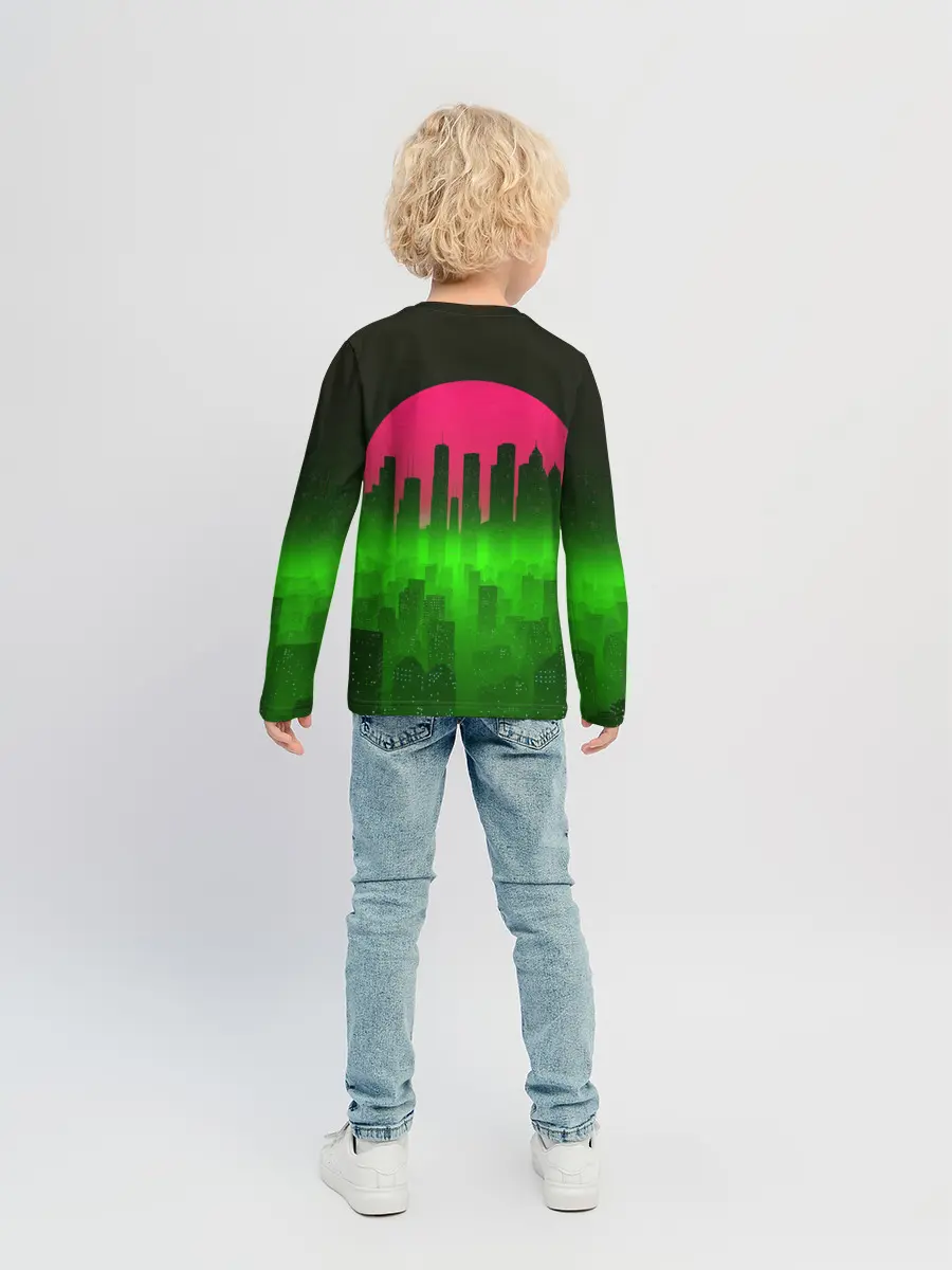 Детский лонгслив / НЕОНОВЫЙ ГОРОД