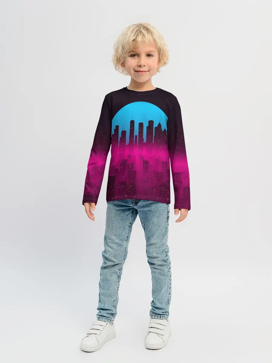 Детский лонгслив / НЕОНОВЫЙ ГОРОД