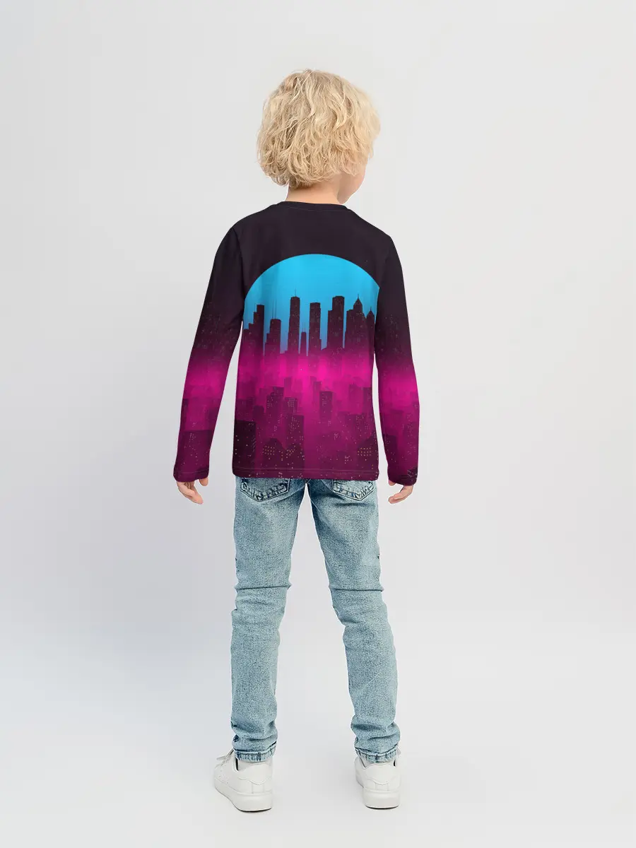 Детский лонгслив / НЕОНОВЫЙ ГОРОД