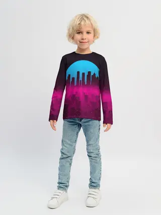 Детский лонгслив / НЕОНОВЫЙ ГОРОД