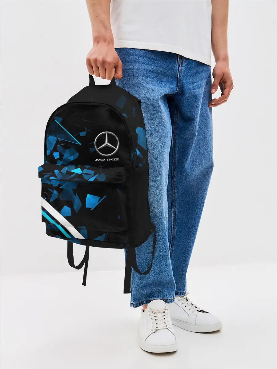 Рюкзак джинсовый / Mercedes AMG | Осколки стекла