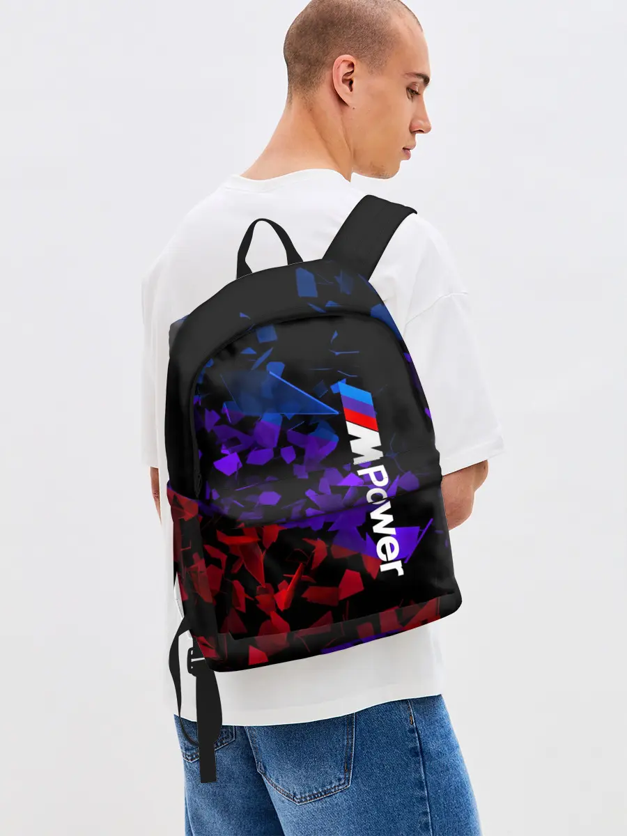 Рюкзак джинсовый / MPower BMW | Осколки стекла