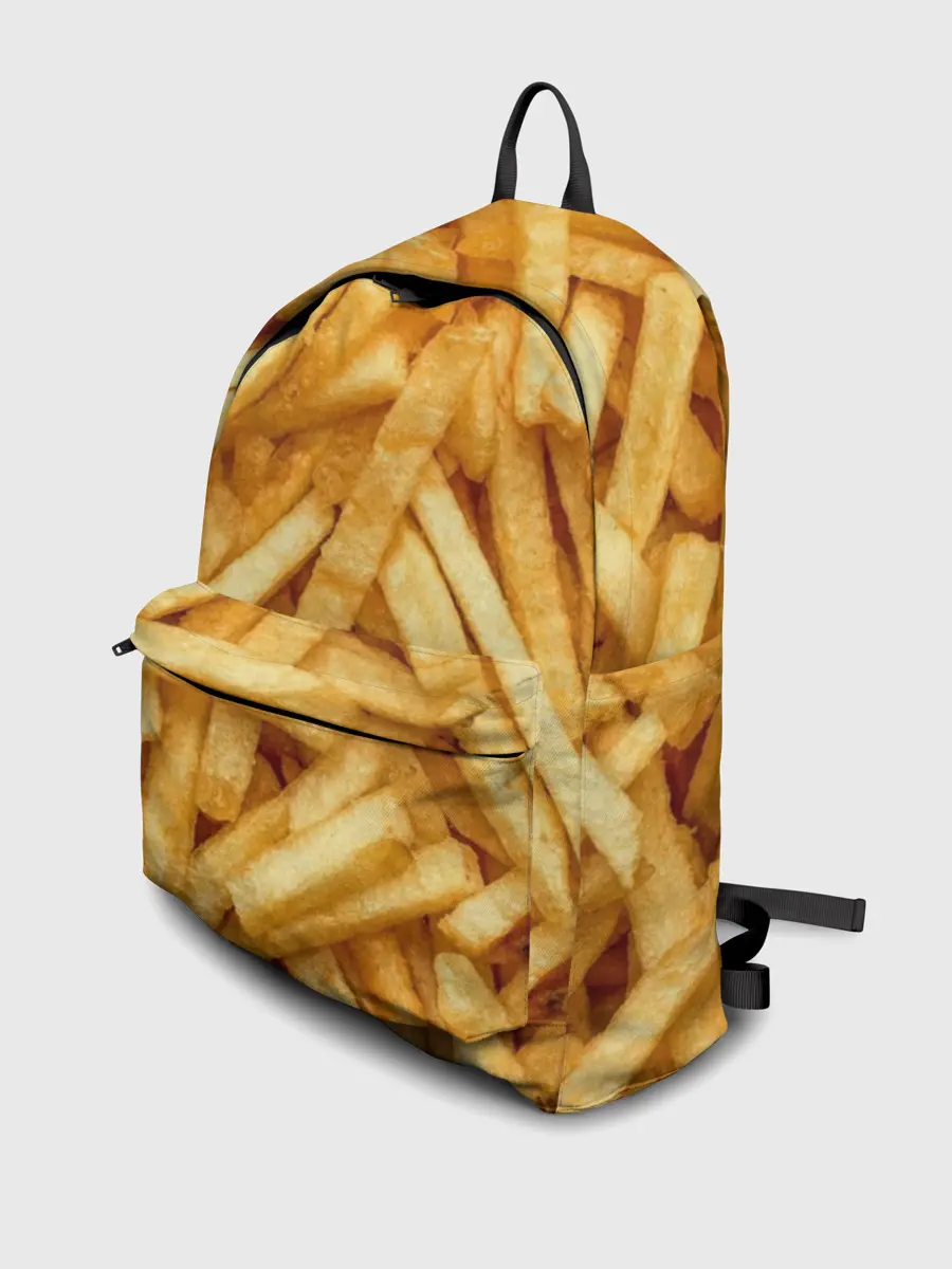 Рюкзак джинсовый / Картошка фри/Фастфуд