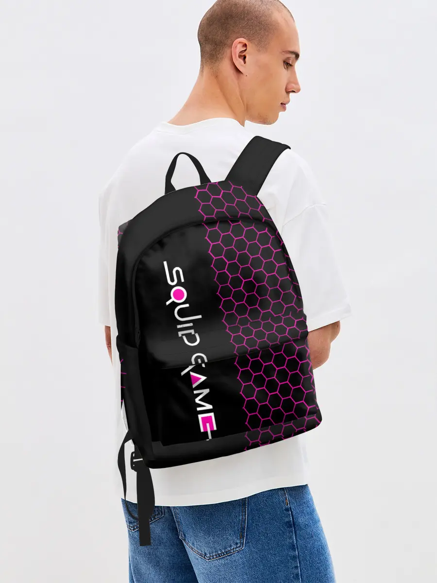 Рюкзак джинсовый / Игра в кальмара: Соты.