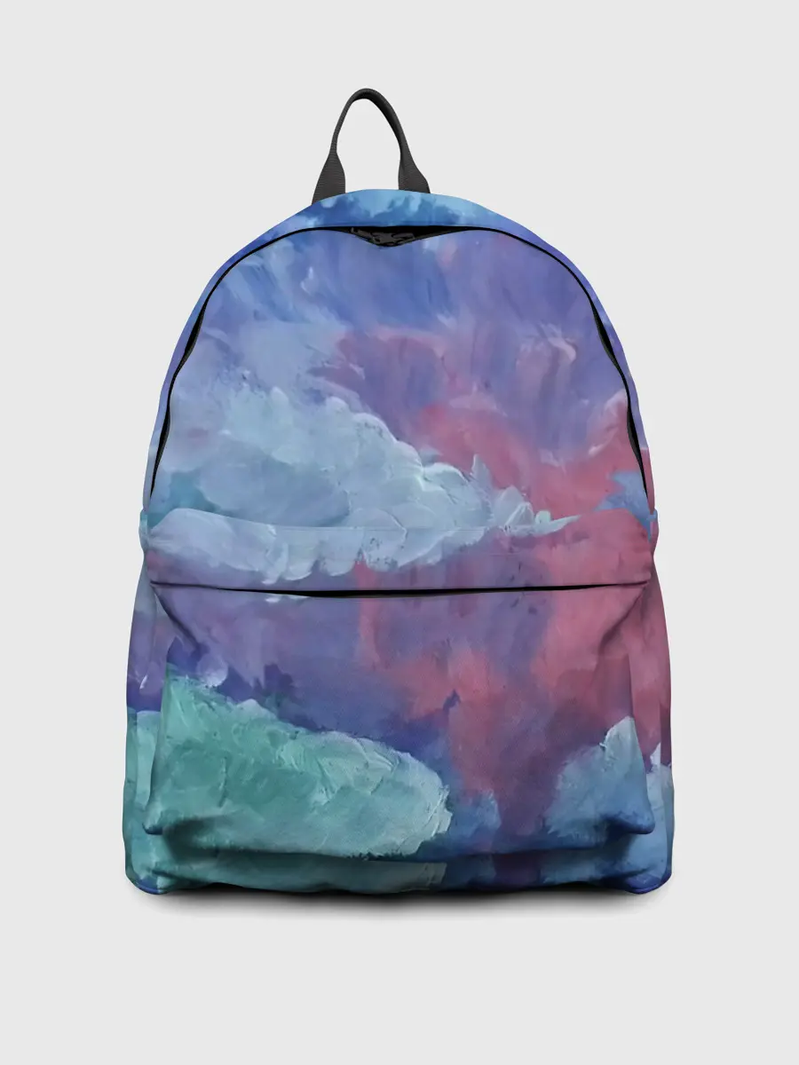 Рюкзак джинсовый / Гуашевые облака