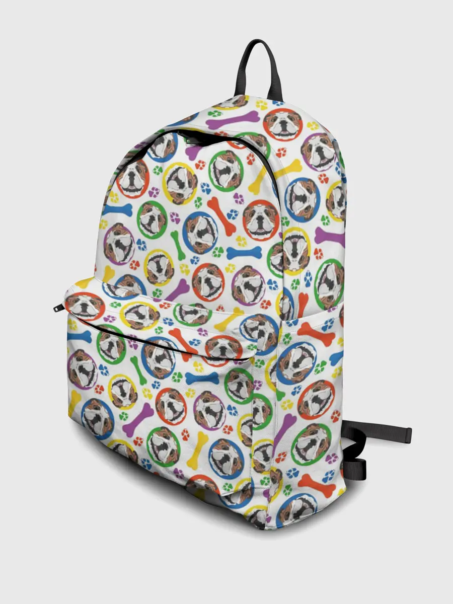 Рюкзак джинсовый / Английский Бульдог