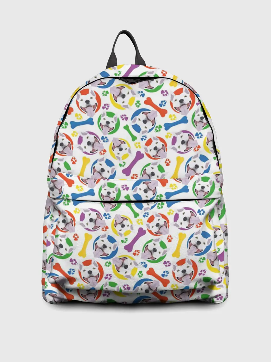 Рюкзак джинсовый / Бультерьер