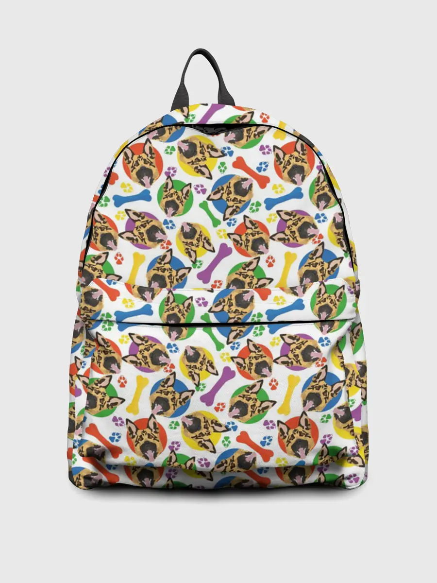 Рюкзак джинсовый / Немецкая Овчарка