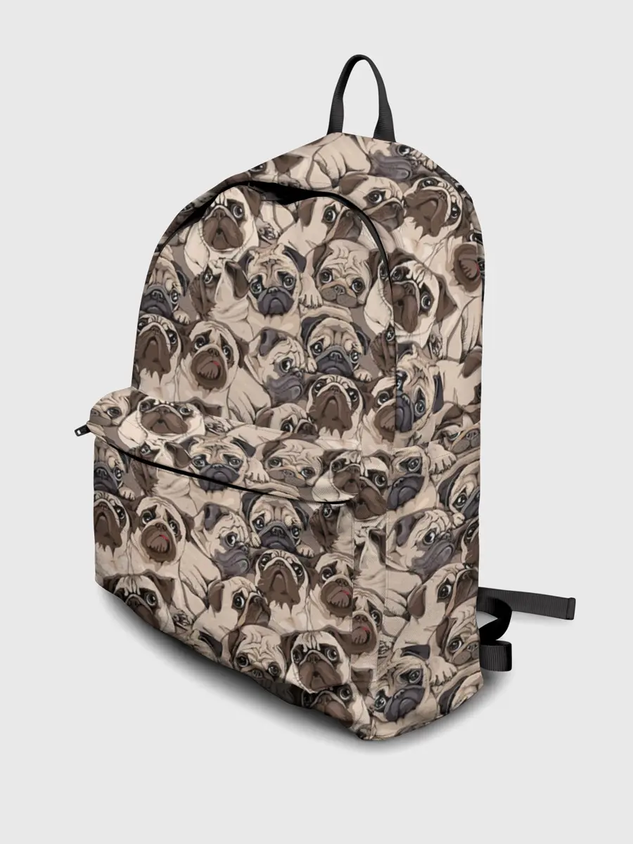 Рюкзак джинсовый / Мопсы