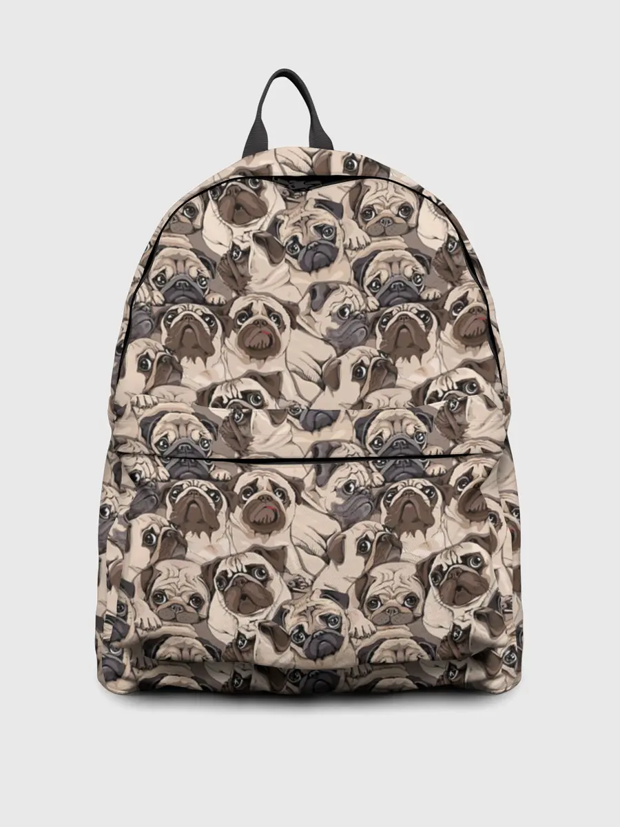 Рюкзак джинсовый / Мопсы