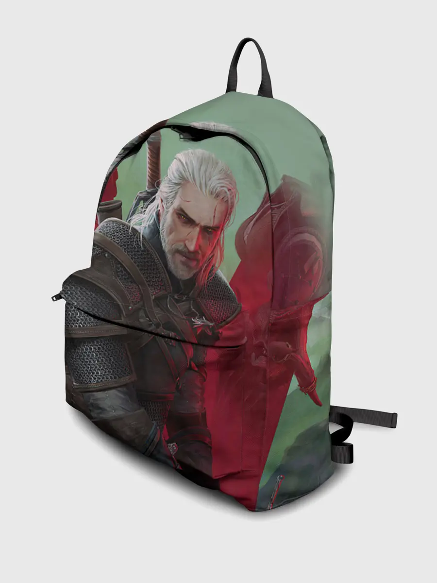Рюкзак джинсовый / ВЕДЬМАК | THE WITCHER | ГЕРАЛЬТ С МЕЧОМ