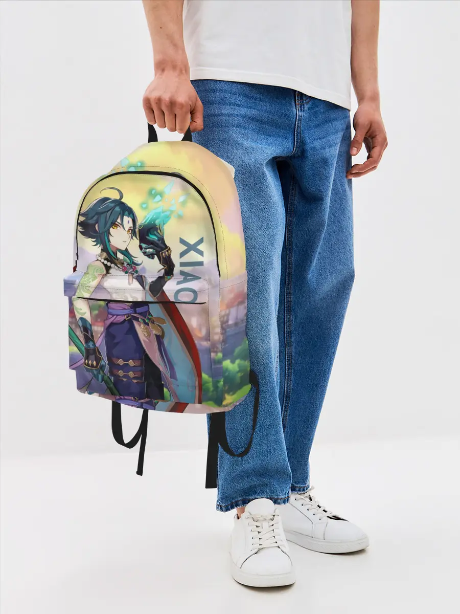 Рюкзак джинсовый / Xiao, Genshin Impact