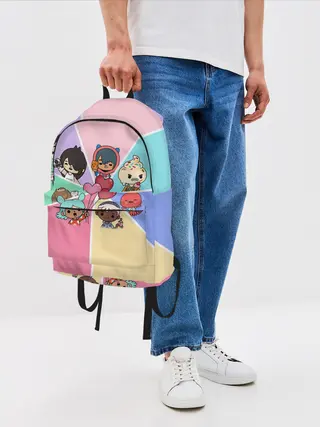 Рюкзак джинсовый / TOCA BOCA WORLD HEROES / ТОКА БОКА