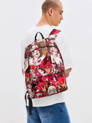 Рюкзак джинсовый / ОТЕЛЬ ХАЗБИН ПЕРСОНАЖИ МУЛЬТФИЛЬМА