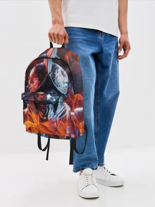 Рюкзак джинсовый / NEW WORLD / НЬЮ ВОРЛД / РЫЦАРЬ