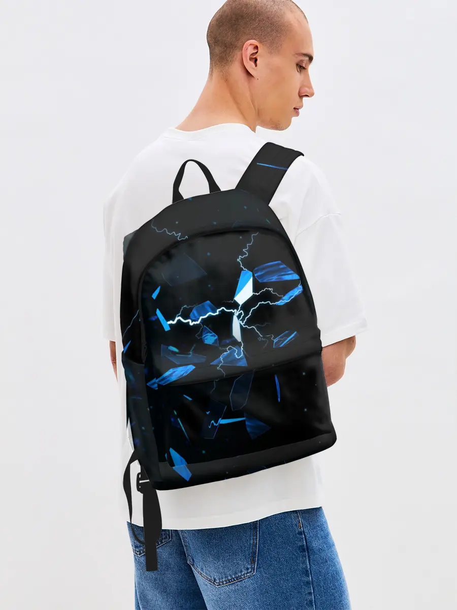 Рюкзак джинсовый / Осколки стекла и молния