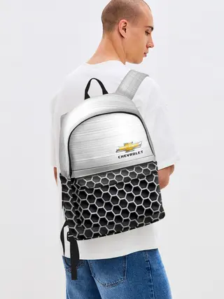 Рюкзак джинсовый / Шевроле | Стальная решетка