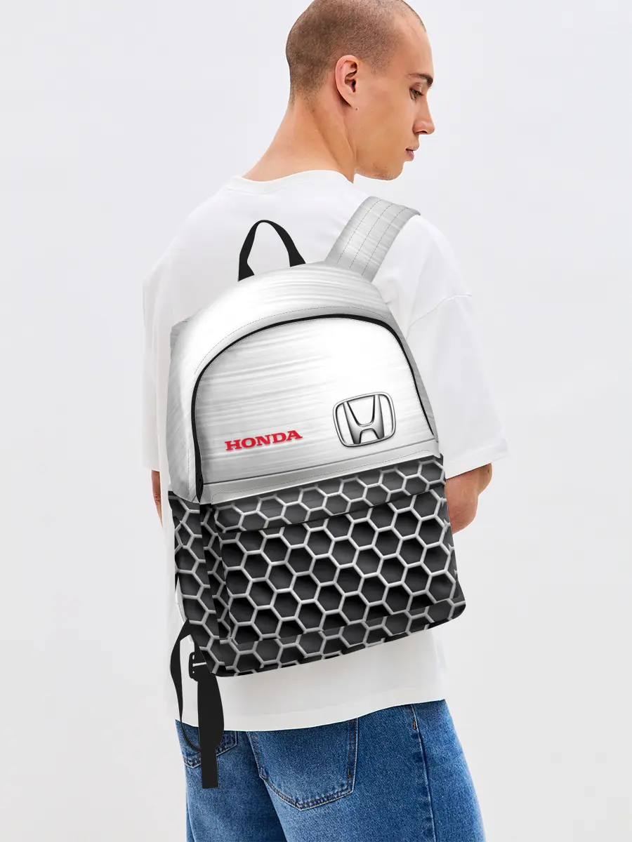 Рюкзак джинсовый / HONDA | Стальная решетка