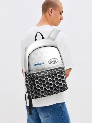 Рюкзак джинсовый / Hyundai | Стальная решетка